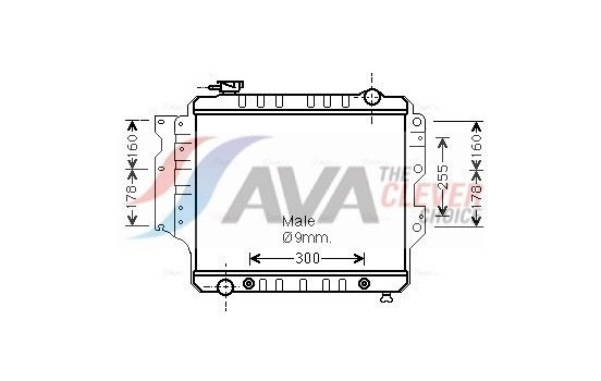 Radiator, engine cooling JE2022 Ava Quality Cooling