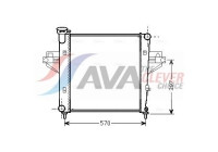 Radiator, engine cooling JE2042 Ava Quality Cooling