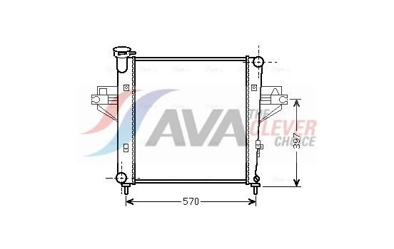 Radiator, engine cooling JE2042 Ava Quality Cooling