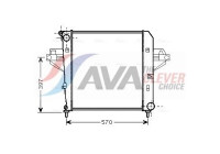 Radiator, engine cooling JE2046 Ava Quality Cooling
