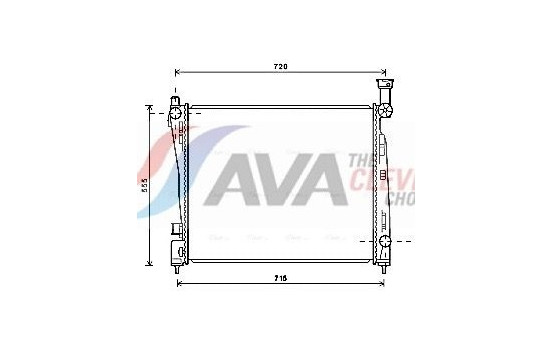 Radiator, engine cooling JE2055 Ava Quality Cooling