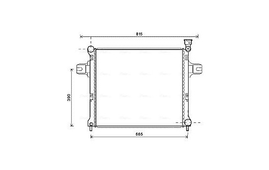 Radiator, engine cooling JE2059 Ava Quality Cooling