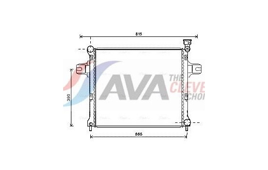 Radiator, engine cooling JE2059 Ava Quality Cooling