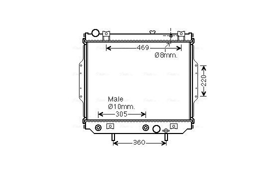 Radiator, engine cooling JE2071 Ava Quality Cooling