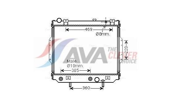 Radiator, engine cooling JE2071 Ava Quality Cooling