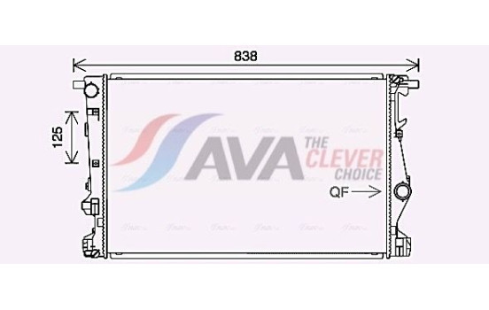 Radiator, engine cooling JE2075 Ava Quality Cooling