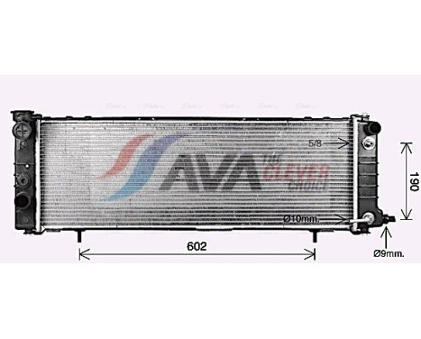 Radiator, engine cooling JE2078 Ava Quality Cooling, Image 2