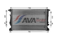Radiator, engine cooling JE2080 Ava Quality Cooling