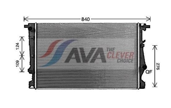 Radiator, engine cooling JE2080 Ava Quality Cooling, Image 2