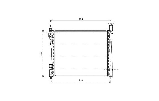 Radiator, engine cooling JEA2054 Ava Quality Cooling