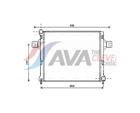 Radiator, engine cooling JEA2064 Ava Quality Cooling