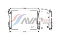Radiator, engine cooling JRA2037 Ava Quality Cooling