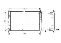 Radiator, engine cooling KA2018 Ava Quality Cooling