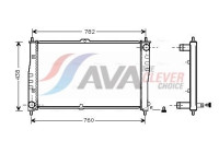 Radiator, engine cooling KA2018 Ava Quality Cooling