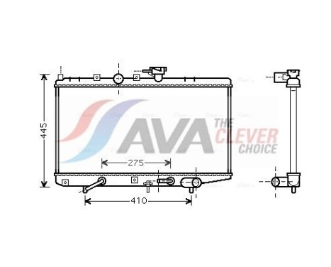 Radiator, engine cooling KA2034 Ava Quality Cooling