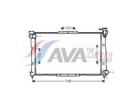 Radiator, engine cooling KA2039 Ava Quality Cooling