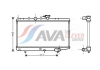 Radiator, engine cooling KA2050 Ava Quality Cooling