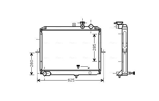 Radiator, engine cooling KA2053 Ava Quality Cooling