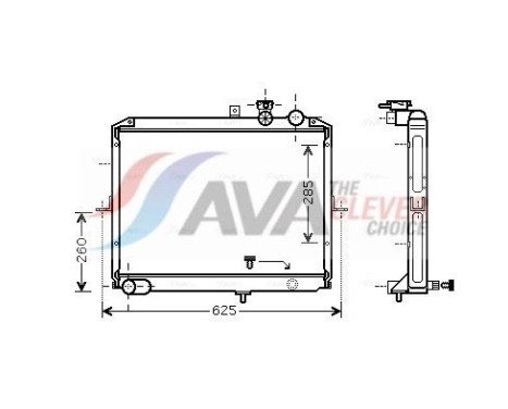 Radiator, engine cooling KA2053 Ava Quality Cooling