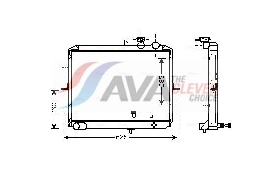Radiator, engine cooling KA2053 Ava Quality Cooling