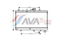 Radiator, engine cooling KA2054 Ava Quality Cooling