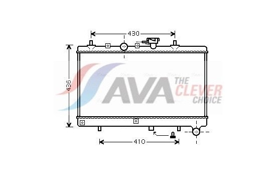 Radiator, engine cooling KA2054 Ava Quality Cooling