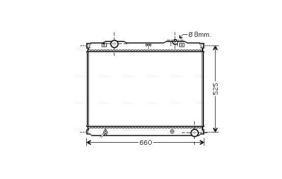 Radiator, engine cooling KA2055 Ava Quality Cooling