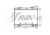 Radiator, engine cooling KA2056 Ava Quality Cooling