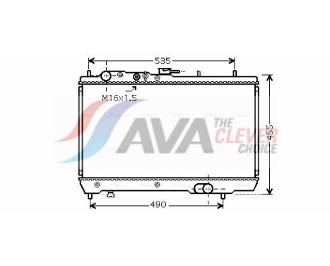 Radiator, engine cooling KA2066 Ava Quality Cooling