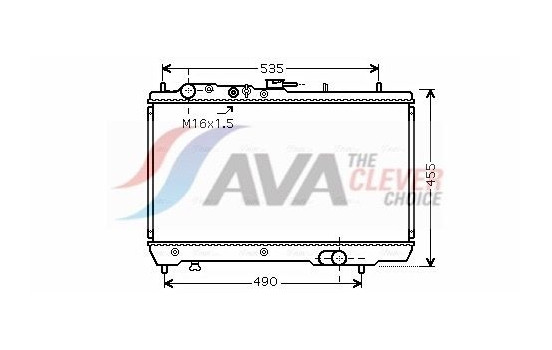 Radiator, engine cooling KA2066 Ava Quality Cooling