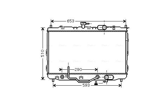 Radiator, engine cooling KA2073 Ava Quality Cooling