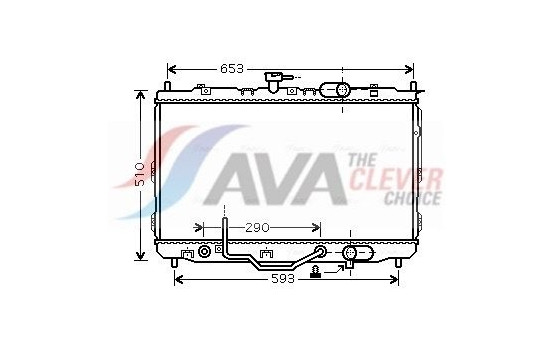 Radiator, engine cooling KA2073 Ava Quality Cooling
