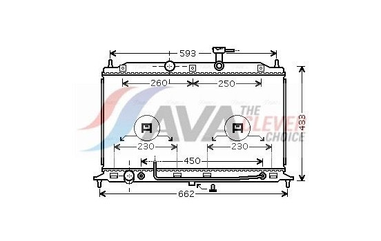 Radiator, engine cooling KA2078 Ava Quality Cooling