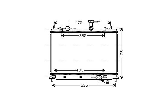 Radiator, engine cooling KA2079 Ava Quality Cooling