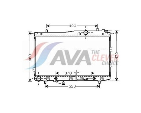 Radiator, engine cooling KA2090 Ava Quality Cooling
