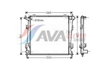 Radiator, engine cooling KA2098 Ava Quality Cooling