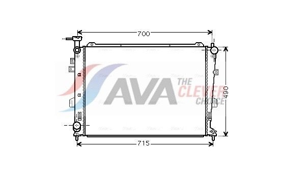 Radiator, engine cooling KA2103 Ava Quality Cooling