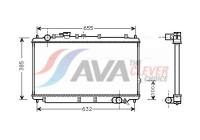 Radiator, engine cooling KA2114 Ava Quality Cooling
