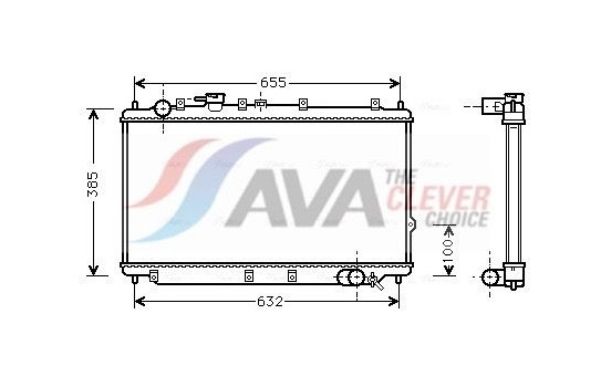 Radiator, engine cooling KA2114 Ava Quality Cooling