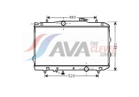 Radiator, engine cooling KA2119 Ava Quality Cooling