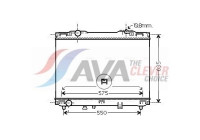 Radiator, engine cooling KA2127 Ava Quality Cooling