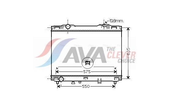 Radiator, engine cooling KA2127 Ava Quality Cooling