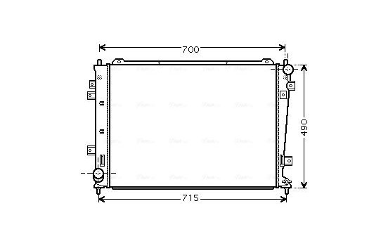 Radiator, engine cooling KA2162 Ava Quality Cooling