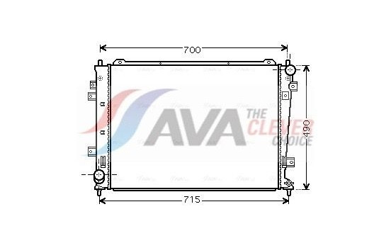 Radiator, engine cooling KA2162 Ava Quality Cooling