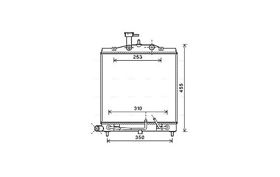 Radiator, engine cooling KA2163 Ava Quality Cooling