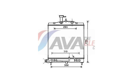 Radiator, engine cooling KA2163 Ava Quality Cooling