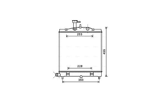 Radiator, engine cooling KA2171 Ava Quality Cooling