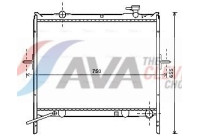 Radiator, engine cooling KA2180 Ava Quality Cooling