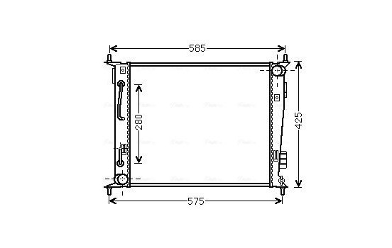 Radiator, engine cooling KA2185 Ava Quality Cooling