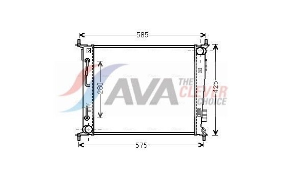 Radiator, engine cooling KA2185 Ava Quality Cooling